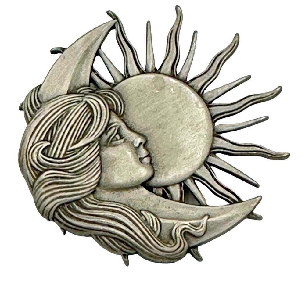 Goddess Sun and Moon Brooch